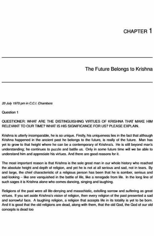 Krishna The Man and His Philosophy OSHO PDF - Preview - indianpdf