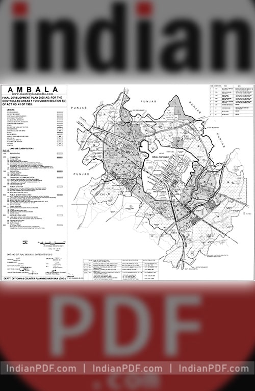 Ambala Master Plan PDF Online - Download Free