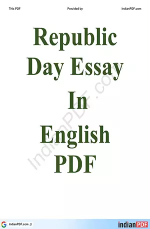 Republic-Day-Essay-ENGLISH PDF - IndianPDF.com