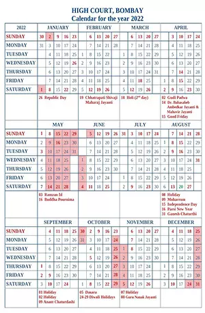 bombay-high-court-calendar-2022 - IndianPDF.com