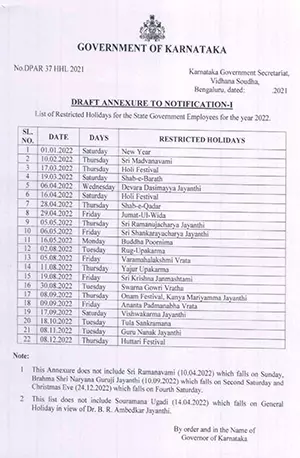 karnataka-government-holidays-list-2022 - IndianPDF.com